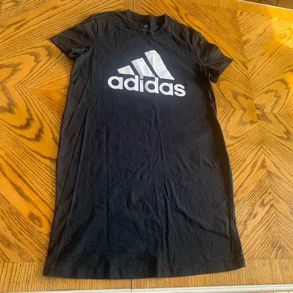 Black adidas tshirt dress size medium - Picture 1 of 3